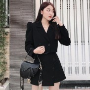  Áo vest crop vai bồng đen tingoan SOFT GLAM VEST/BL
