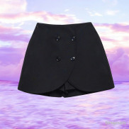 Quần váy cạp cao 4 cúc xẻ vạt giữa tingoan WAYNE SKORT