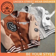 ÁO KHOÁC BÓNG CHÀY - ÁO BOMBER CANDLES JACKET NỈ IN HÌNH UNISEX ULZZANG - GIN STORE
