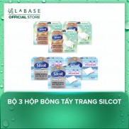 Bộ 3 hộp Bông trang điểm (bông tẩy trang) Silcot - Hàng nhập khẩu chính hãng