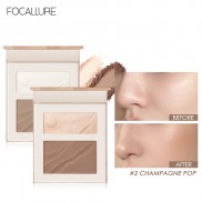 Bảng Phấn Bắt Sáng Tạo Khối FOCALLURE 8g 2 Trong 1 Trang Điểm Tự Nhiên Lâu Trôi