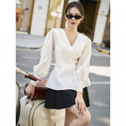 RECHIC Chân Váy Joly Màu Đen quần xếp ly dễ phối xinh xắn dễ thương dạo phố