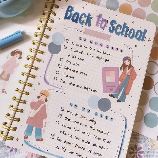  SỔ KLONG B5 200 trang CARO GÁY LÒ XO SIÊU DÀY (Đọc mô tả) - SỔ BULLET JOURNAL