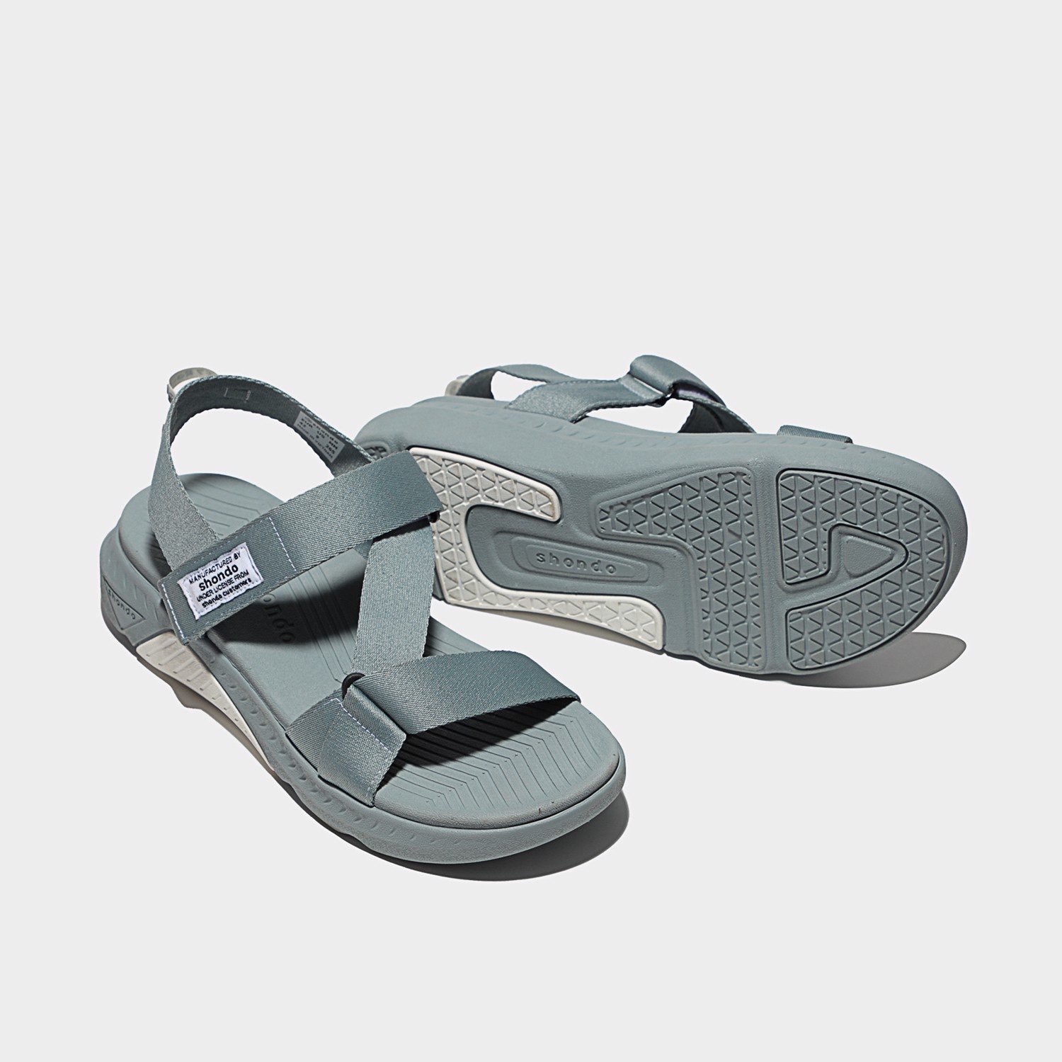 Sandals F7 Racing đế xám phối trắng quai xám F7R2121