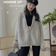 KUCHIMACHIC- Áo khoác len trơn, có mũ, chất liệu dày dặn, phong cách đơn giản năng động MÃ 9965