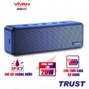 Loa Bluetooth 5.0 VIVAN VS20 Chống Nước IPX7 Công suất 20W Pin 3600mAh Playtime đến 24H Hỗ trợ thẻ Micro SD và cổng AUX