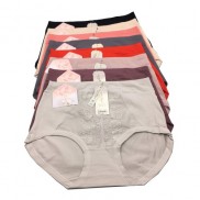 Quần lót nữ cotton cao cấp cạp cao , quần lót phối ren bigsize kháng khuẩn cho người béo 503