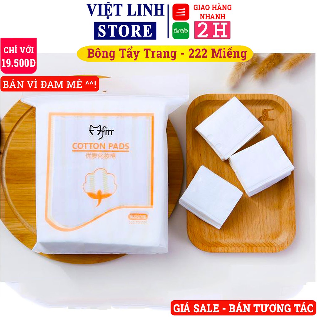 Bông tẩy trang 3 lớp - Cotton Pads (Túi loại 222 miếng ) - Việt Linh Store