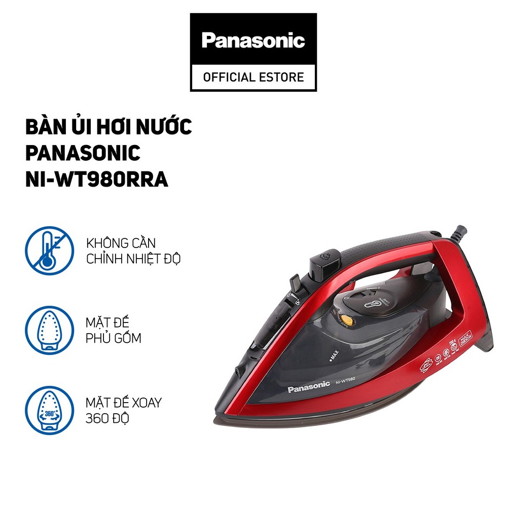 Bàn Ủi Hơi Nước Panasonic NI-WT980RRA - Bảo Hành 12 Tháng - Hàng Chính Hãng