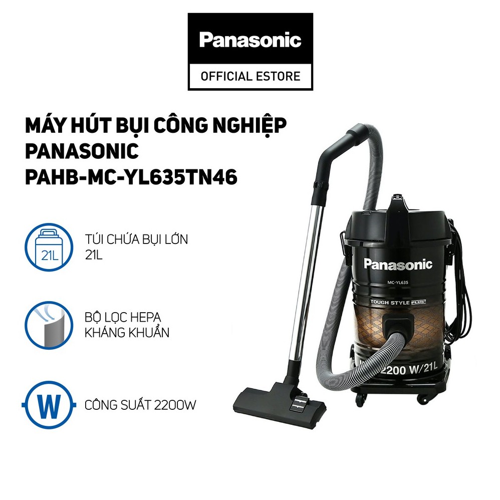 Máy Hút Bụi Công Nghiệp Panasonic PAHB-MC-YL635TN46-Bảo hành 12 tháng - Hàng Chính Hãng
