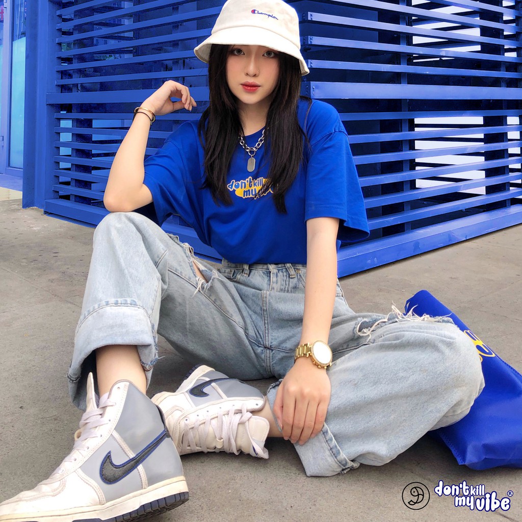 Áo thun unisex form rộng in chữ nhiều màu Don't Kill My Vibe | Basic Tee