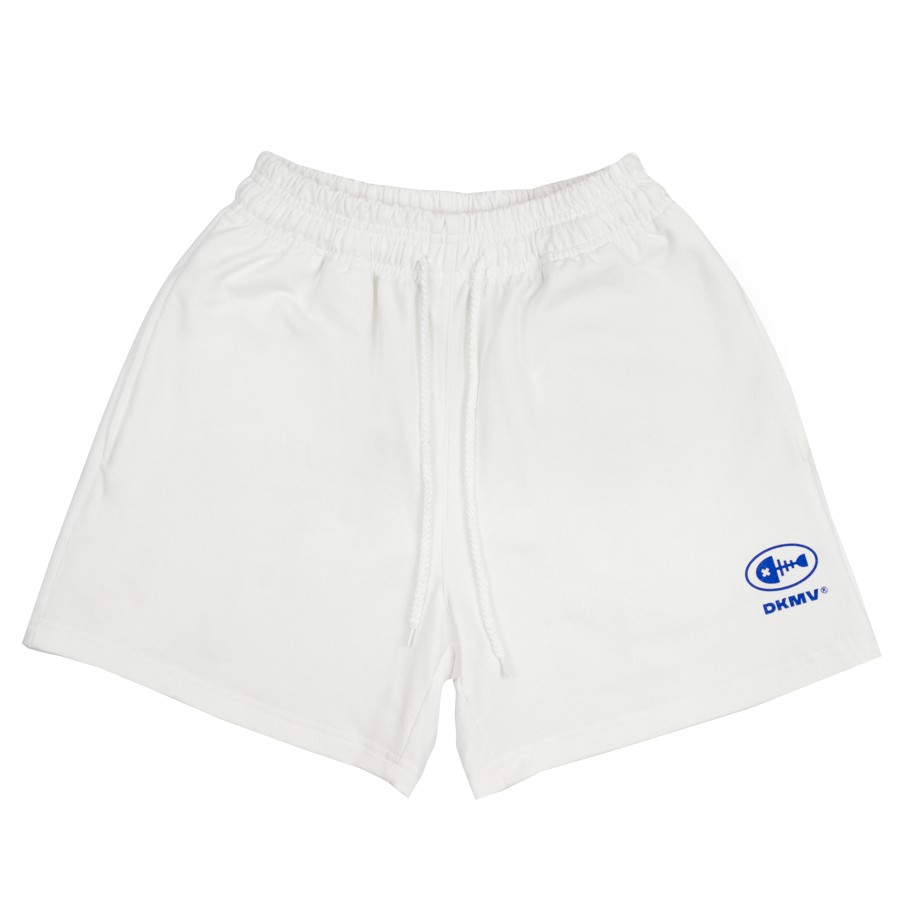 Quần short unisex Don't Kill My Vibe vải thun màu trắng, kiểu basic - White Basic Short
