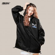 Áo khoác nữ dù màu đen, form rộng có nón Don't Kill My Vibe |The Vibe Stealer Jacket