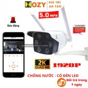 Camera wifi ngoài trời 5.0mpx V380 pro, camera giám sát chống nước quay đêm có màu siêu nét V587