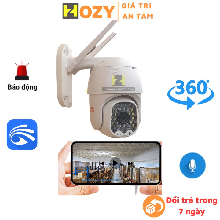 Camera wifi Yoosee 3.0 mpx camera ngoài trời 360 độ PTZ Full HD giám sát quay đêm có màu