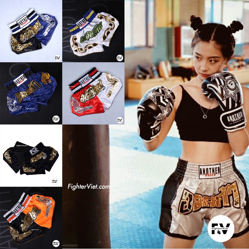 ( Mẫu Mới )Quần Muay Thái Another Boxer Chính Hãng Muay Thai Short Chất Liệu Satin Cao Cấp Mẫu Mới 2021