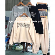 Set sweater áo Cosmos kèm quần bo gấu nỉ tăm dày dặn ( Ảnh thật )