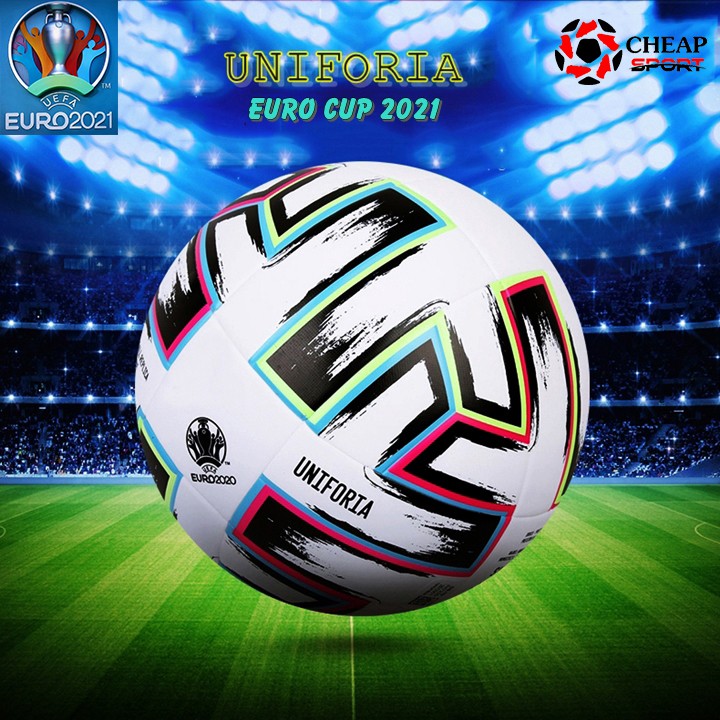Quả Bóng Đá Uniforia Euro Cup 2021 Số 4 5 Da PU Tiêu Chuẩn Thi Đấu (Bóng đúc cao cấp)