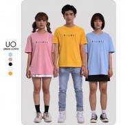 Áo Thun Tay Ngắn Nam Nữ Dáng Suông URBAN OUTFITS In Minimal ATR07 Cotton 4 Chiều