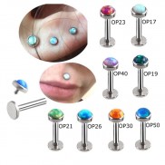 Phụ kiện khuyên tai mũi bằng đá opal 16g