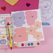 Miếng dán hình chú gấu đang nhảy màu kẹo ngọt trang trí cho sổ tay/điện thoại/airpods