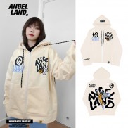 Áo Khoác Hoodie Khoá Kéo The 7th Angel Chính hãng Angel-Land Kem