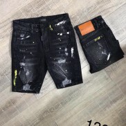 Quần short jean nam vẩy sơn quần sọt nam quần jean đẹp cá tính 218