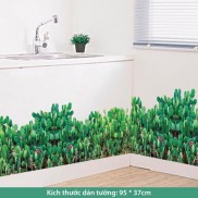 Tranh dán tường trang trí ký túc xá, decal dán tường trang trí decor phòng ngủ (Bụi Xương Rồng)