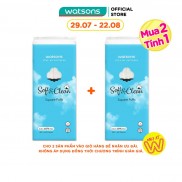 Bông Tẩy Trang Watsons Love My Softness Soft & Clean Square Puffs Free 40% Dạng Túi Mềm 150+60 Miếng