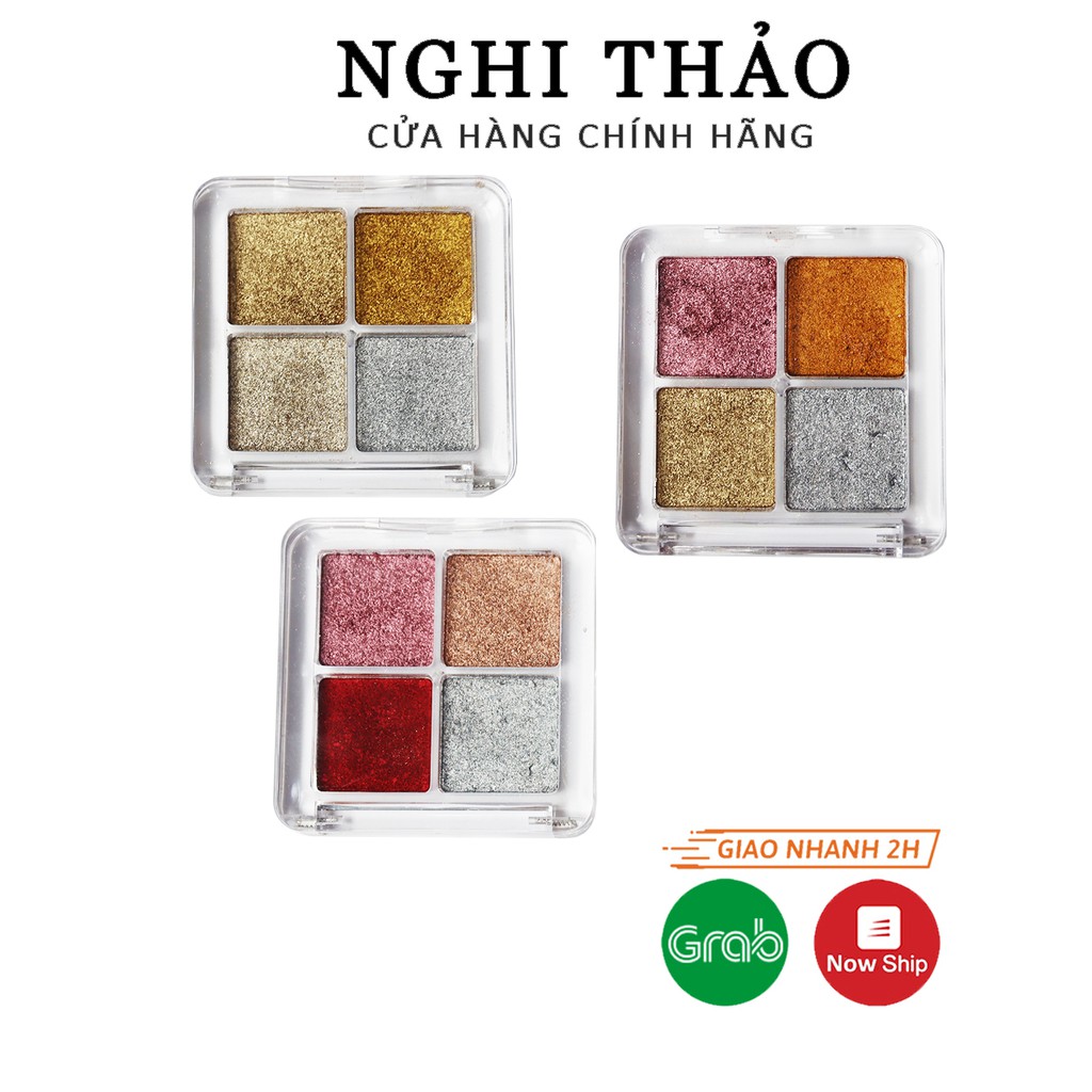 Bột tráng gương nén 4 màu trang trí móng