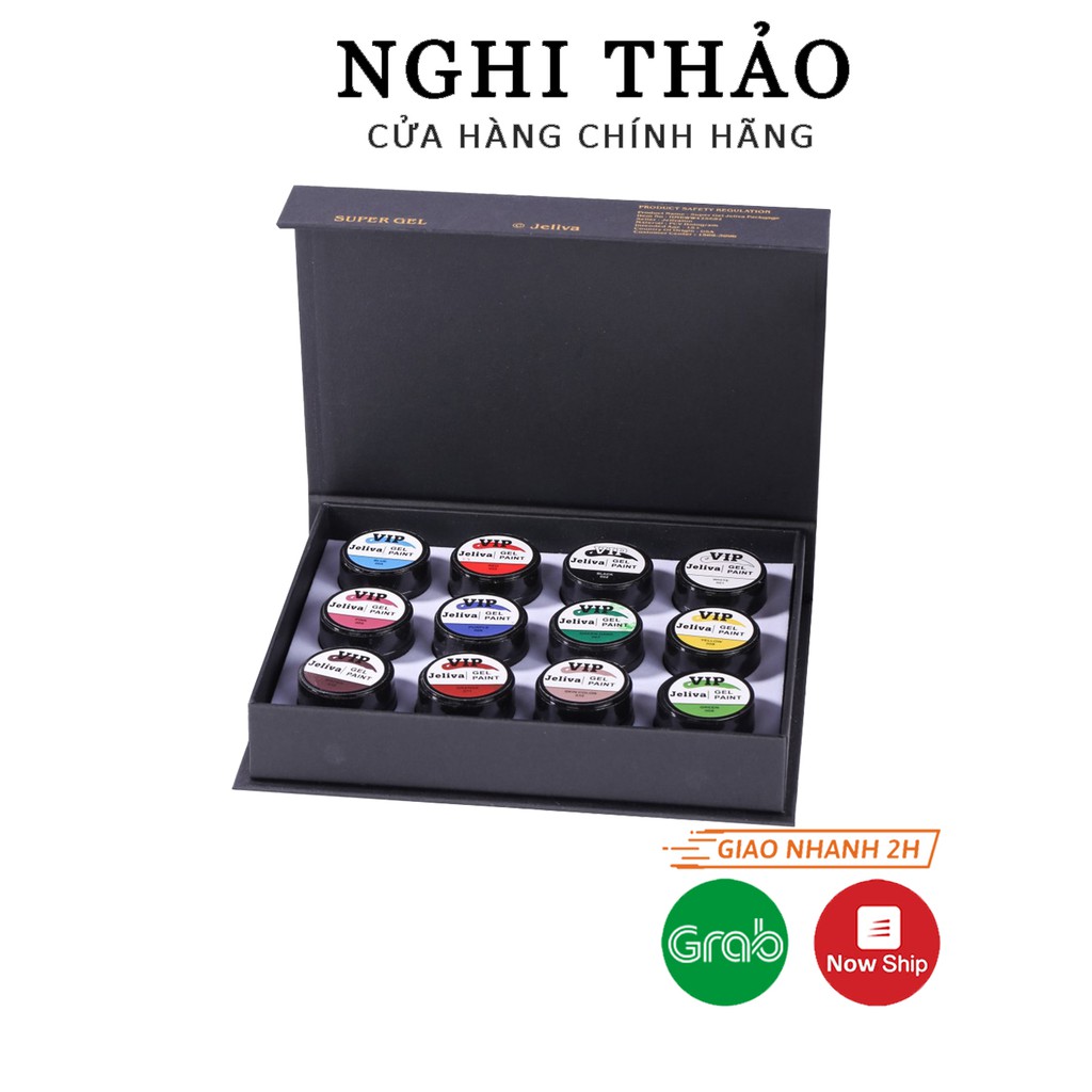 Gel vẽ nail , vẽ móng 12 màu Jeliva