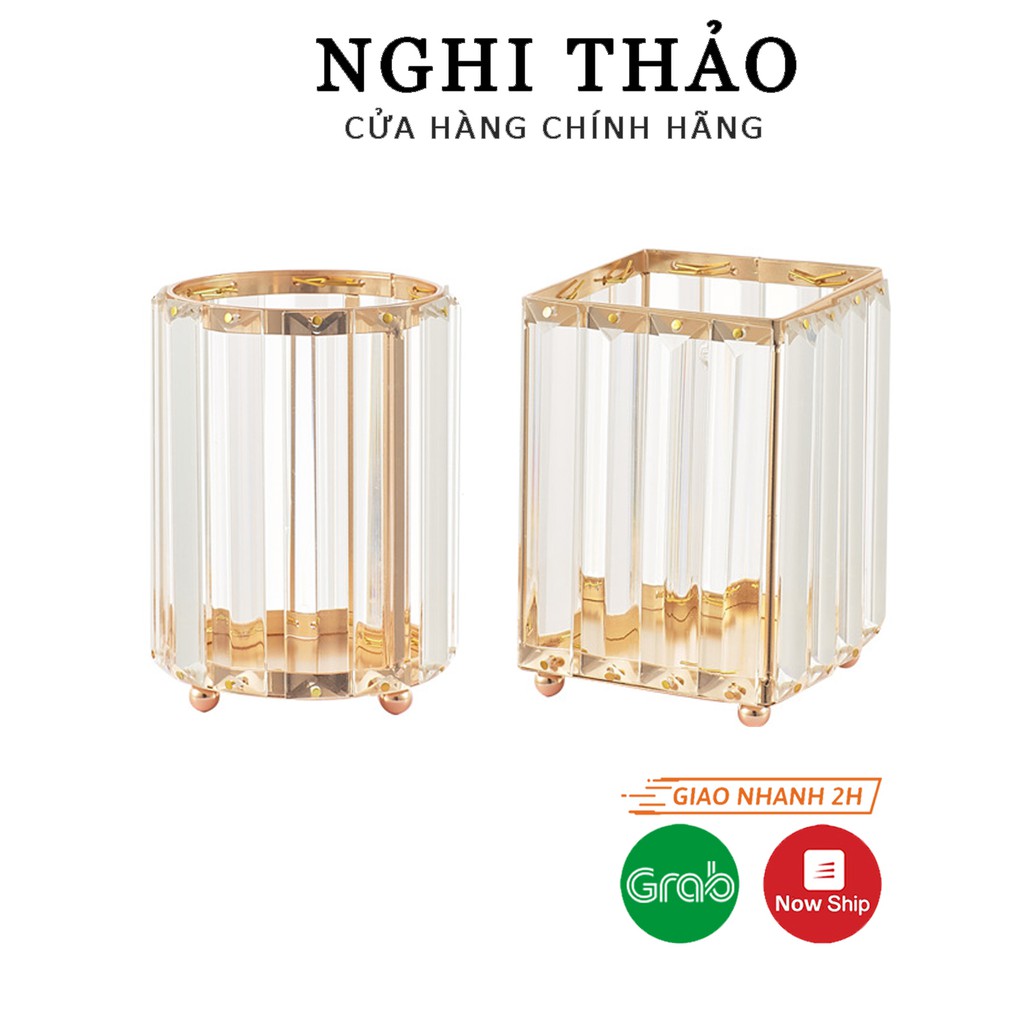 Cốc đựng cọ pha lê