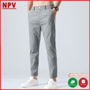 Quần đũi dài nam cạp chun - quần tây nam NPV dáng xuông trẻ trung chất đũi thoáng khí