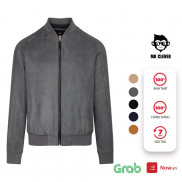 Áo bomber da Lộn MK CLEVER trẻ trung, lịch Sự - chất liệu da lộn mịn mướt , phom dáng trẻ trung