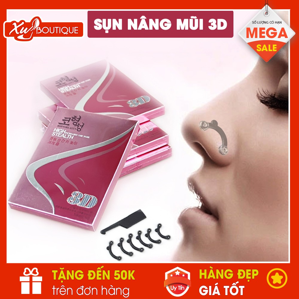  Hộp Sụn Nâng Mũi 3D Silicon Hàn Quốc (Gồm 3 cặp)