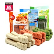túi 6 xương gặm làm sạch răng cho chó mèo vị sữa, thịt bò và rau củ ORGO