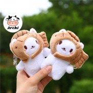 Móc khoá, móc cài balo hình mèo đầu cá