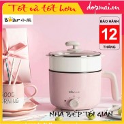 Nồi điện hầm cháo, nấu mỳ , nồi lẩu mini đa năng BEAR DRG-C12K1 (Hàng nội địa)