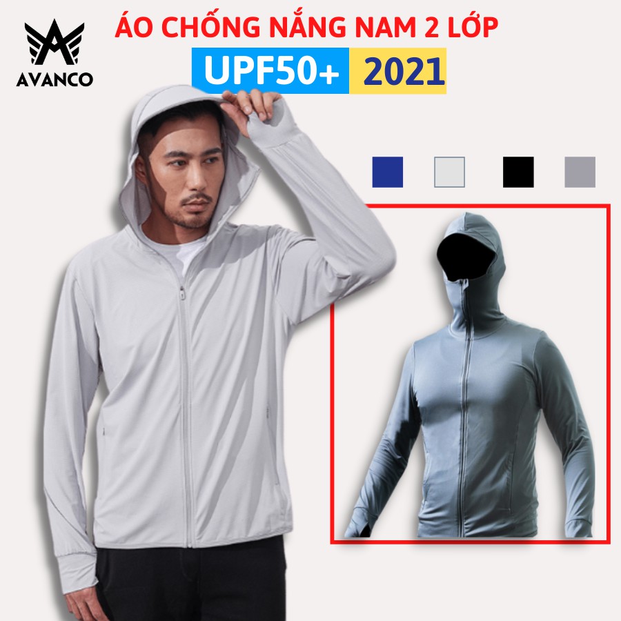 Áo chống nắng nam 2 lớp cao cấp 3M Osaka mẫu mới Avanco - AV3M