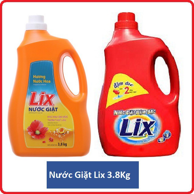 Nước Giặt Lix 3.8kg Dùng Cho Cả Giặt Tay và Giặt Máy