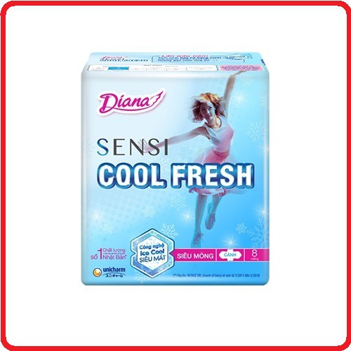 Băng vệ sinh Diana SenSi Cool Fresh Siêu Mỏng (8 miếng)
