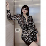 Áo sơ mi von tơ lụa siêu đẹp, Áo sơ mi form rộng SM1512 - NhiNhiShop