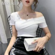 Áo kiểu ngắn tay lệch vai mẫu mới, Áo thun kiểu vai lệch tay cộc CS1303 - NhiNhi Shop
