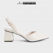 Giày Cao Gót Nữ Đế Vuông Quai Hậu Da Mịn 5Phân - CG5557