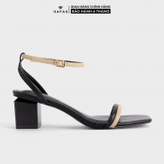 Giày Cao Gót Nữ Đế Vuông Quai Kép Pha Màu 5Phân - CG5565