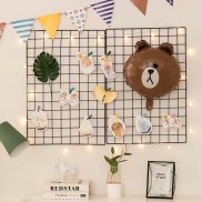 Khung Lưới Thép Trang Trí Phòng Ngủ, Tấm Lưới Decor Góc Học Tập Quán Cafe Siêu Xinh - Tặng Kèm Đinh Treo