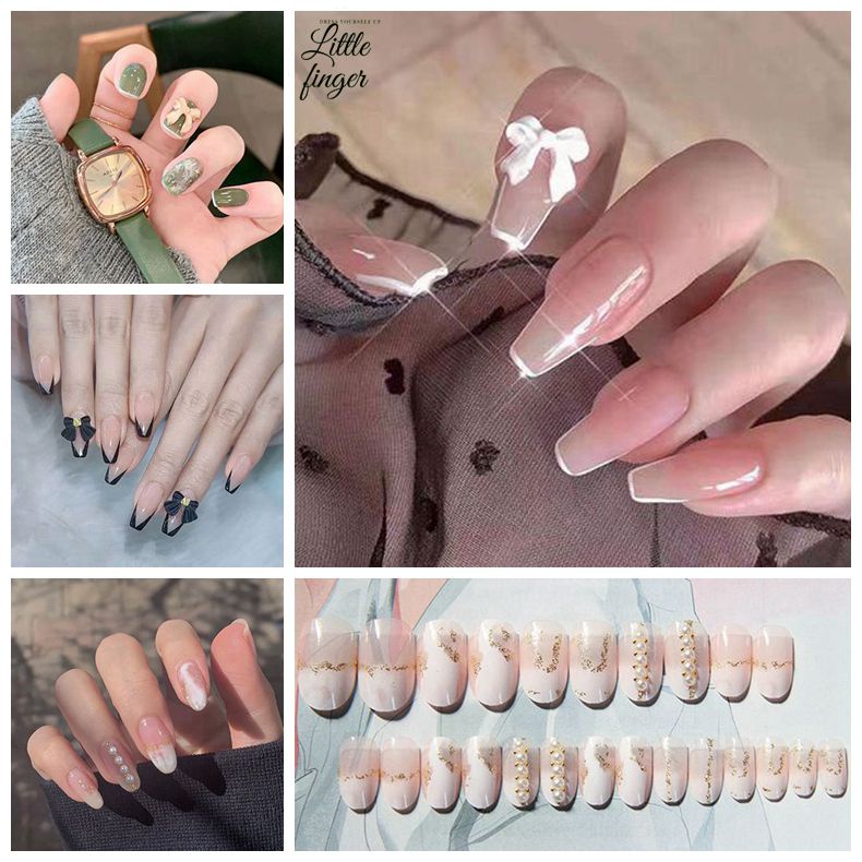 Bộ 24 Móng Tay Giả Kèm Keo Dán Tiện Lợi