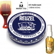 Pomade vuốt tóc Reuzel Fiber Pomade + Tặng lược tạo kiểu + Chai Xịt Dưỡng tóc