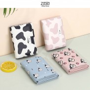 Ví bóp nữ mini cầm tay hình bò sữa Zmin, chất liệu da cao cấp - V021