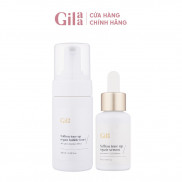 Bộ đôi Gilaa Nước cân bằng dạng bọt bong bóng 100ml & Tinh chất tươi dưỡng trắng 20ml